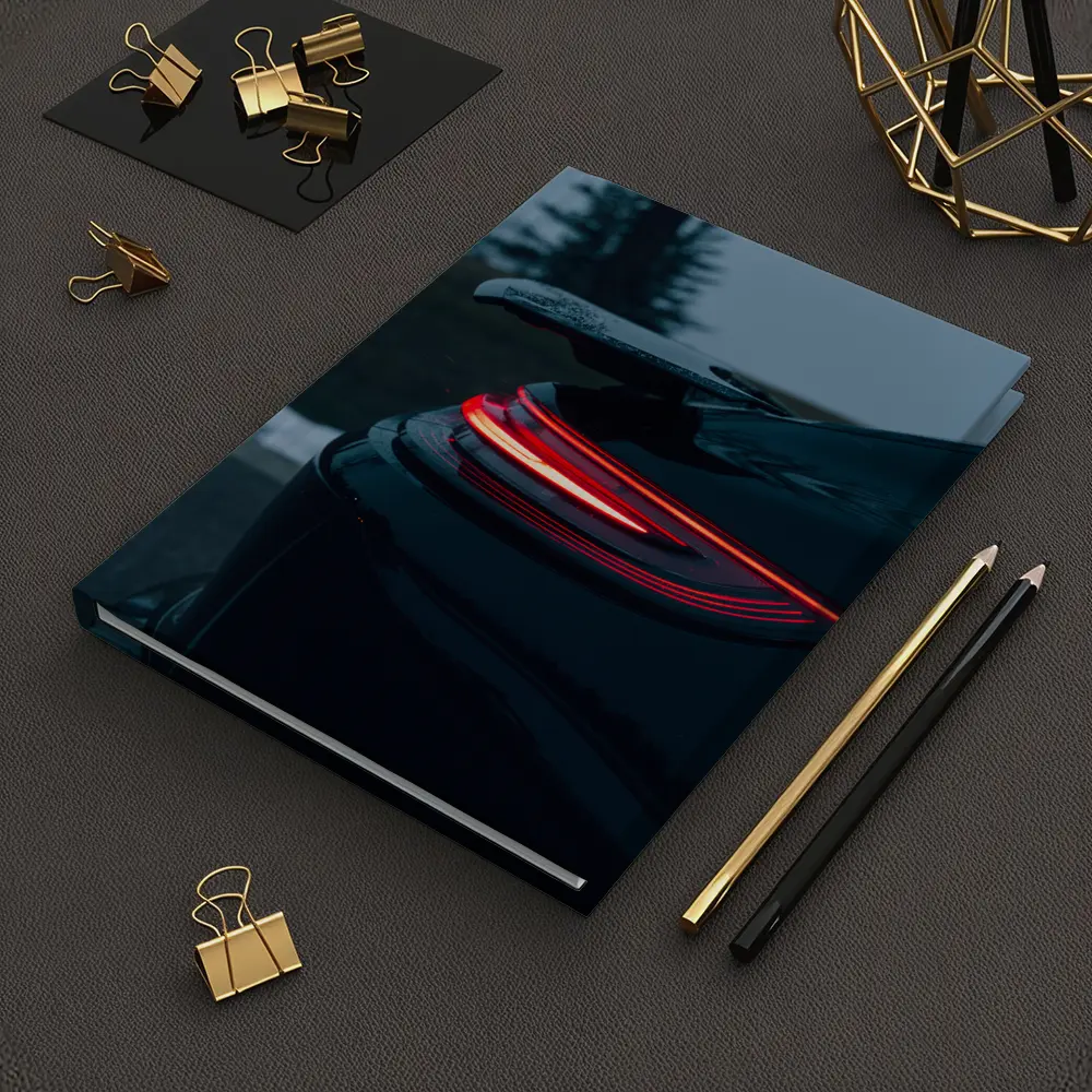Porsche GT Black Rear Light Winter Dusk – Notebooks
