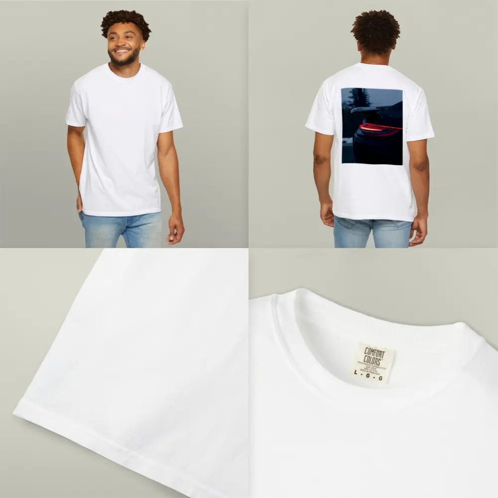 Porsche GT Black Rear Light Winter Dusk – T-Shirts