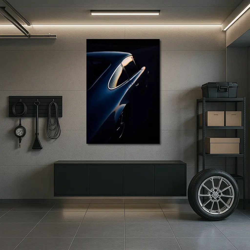 Porsche 911 Dark Moody Golden Hour – Wall Art