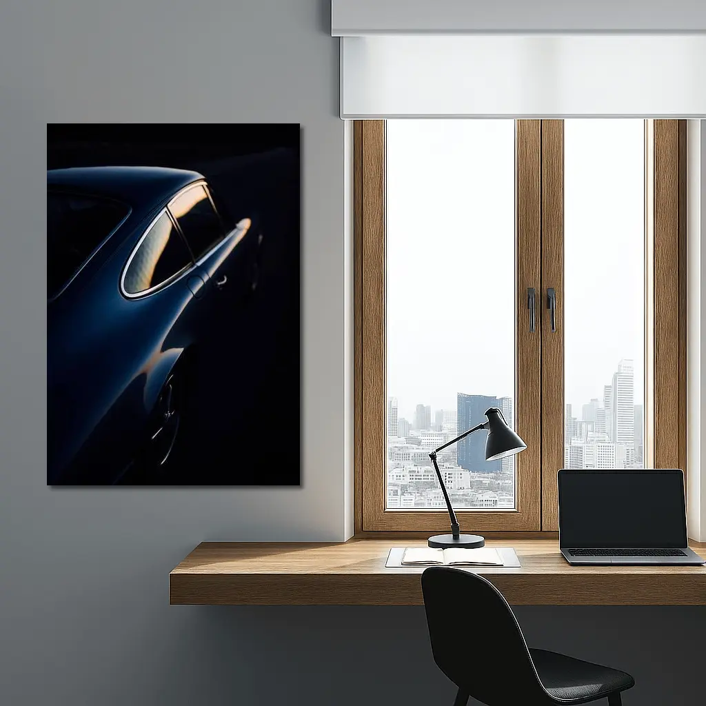 Porsche 911 Dark Moody Golden Hour – Wall Art