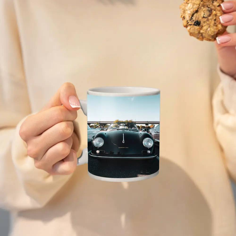 Porsche 356 Speedster Dark Green Parking Lot – Mugs