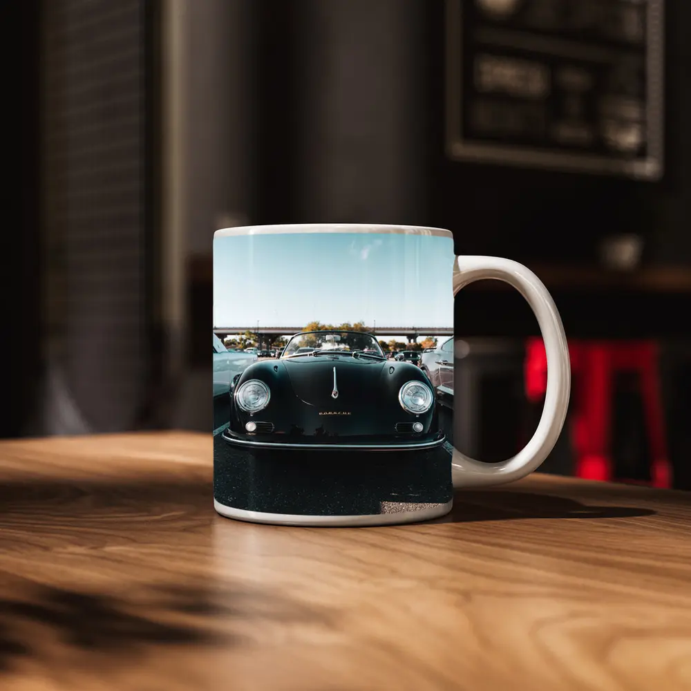 Porsche 356 Speedster Dark Green Parking Lot – Mugs