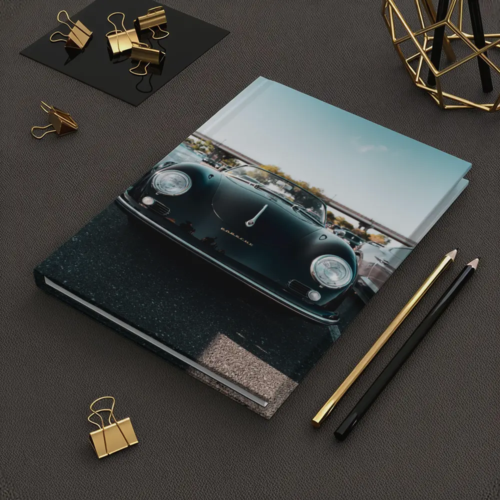 Porsche 356 Speedster Dark Green Parking Lot – Notebooks