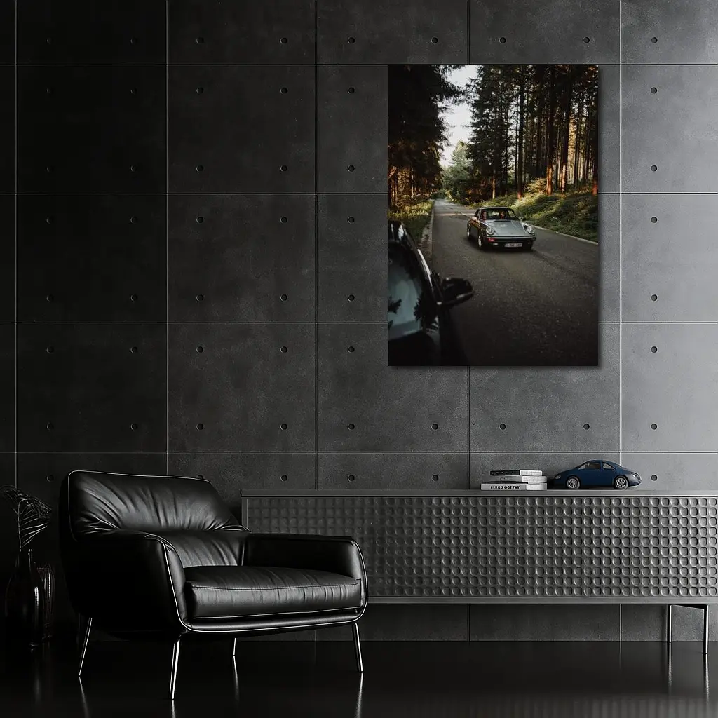 Porsche 911 Classic Forest Road Drive – Wall Art