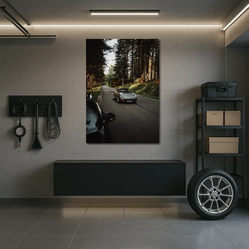 Porsche 911 Classic Forest Road Drive – Wall Art