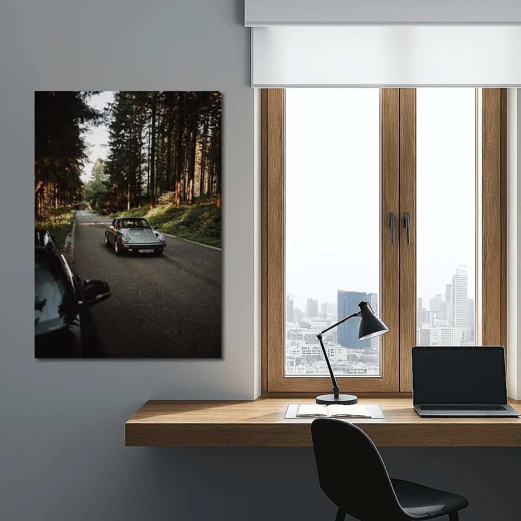 Porsche 911 Classic Forest Road Drive – Wall Art