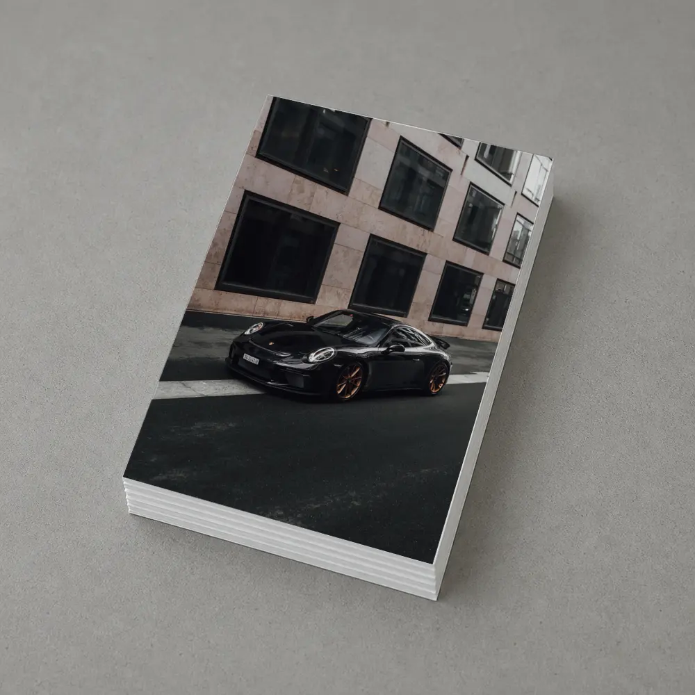 Black Porsche 911 GT3 City Street – Postcards