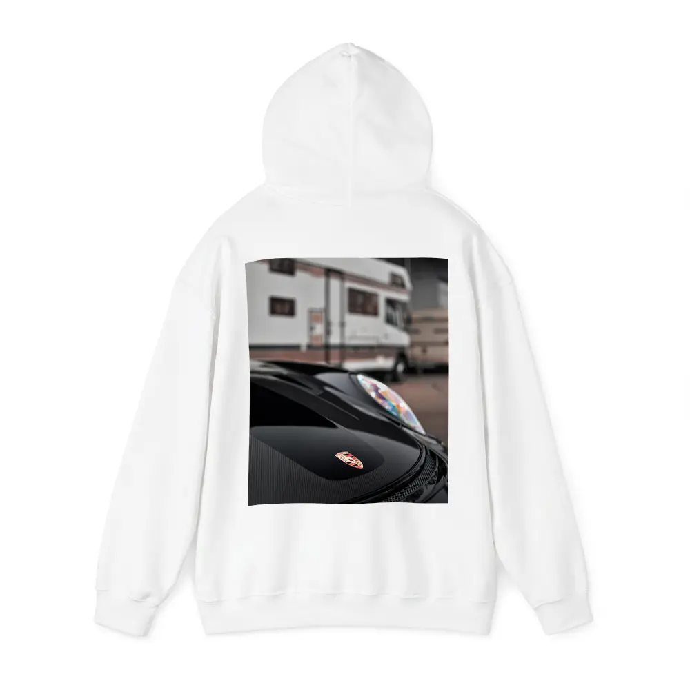 Porsche Black Hood Crest Close Up – Hoodies