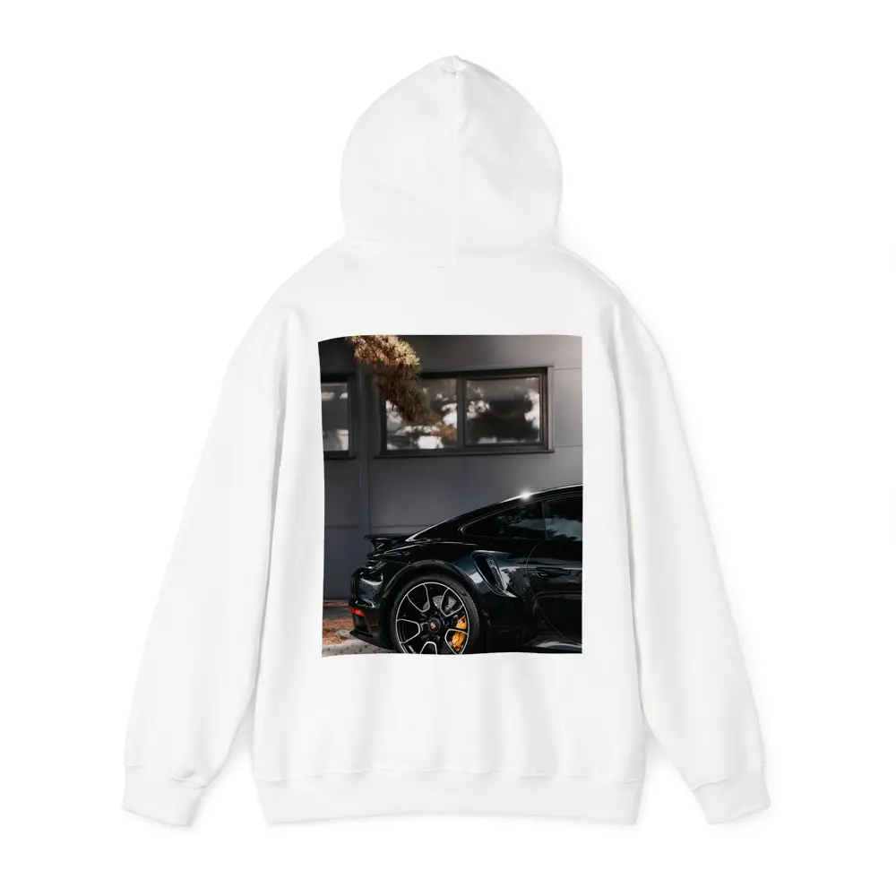 Black Porsche 911 Parked Near Building – Hoodies