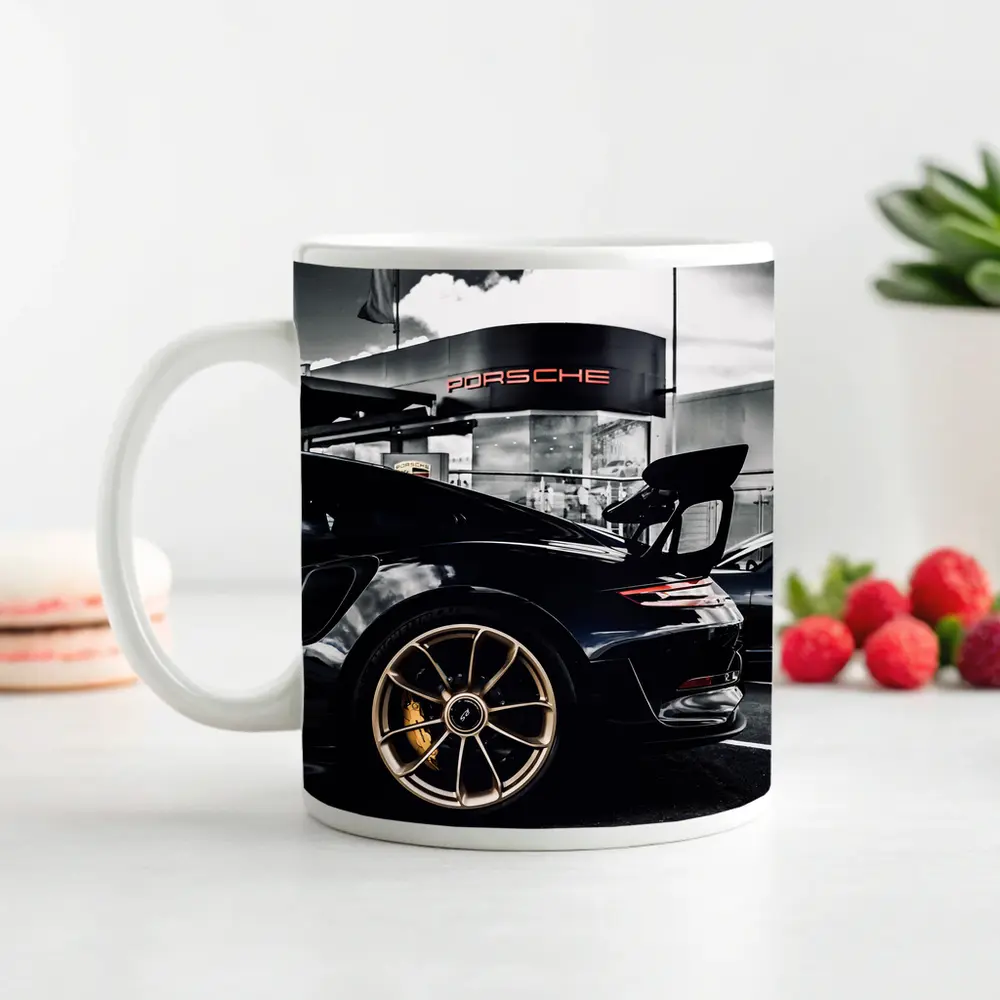Porsche GT2 RS Black Gold Wheels Dealership – Mugs