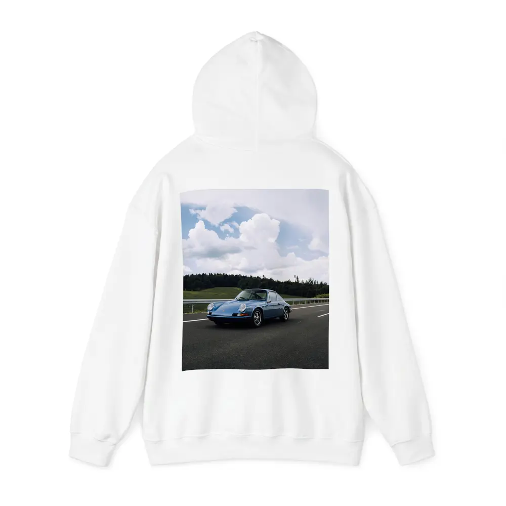 Porsche 911 Classic Blue Highway Drive – Hoodies