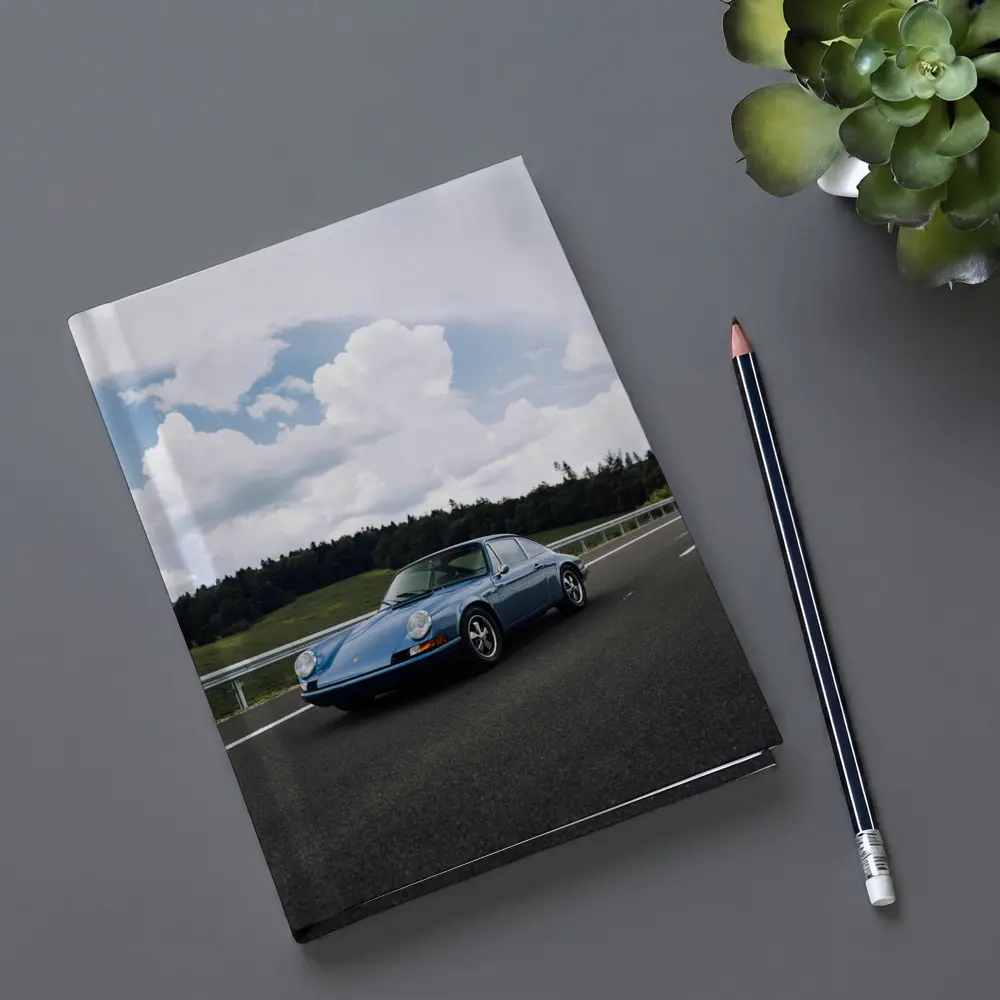 Porsche 911 Classic Blue Highway Drive – Notebooks