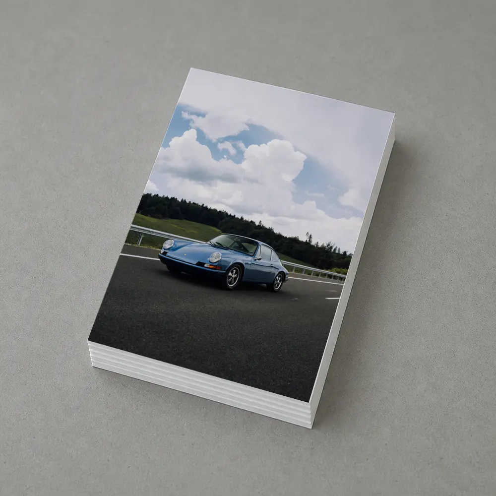 Porsche 911 Classic Blue Highway Drive – Postcards