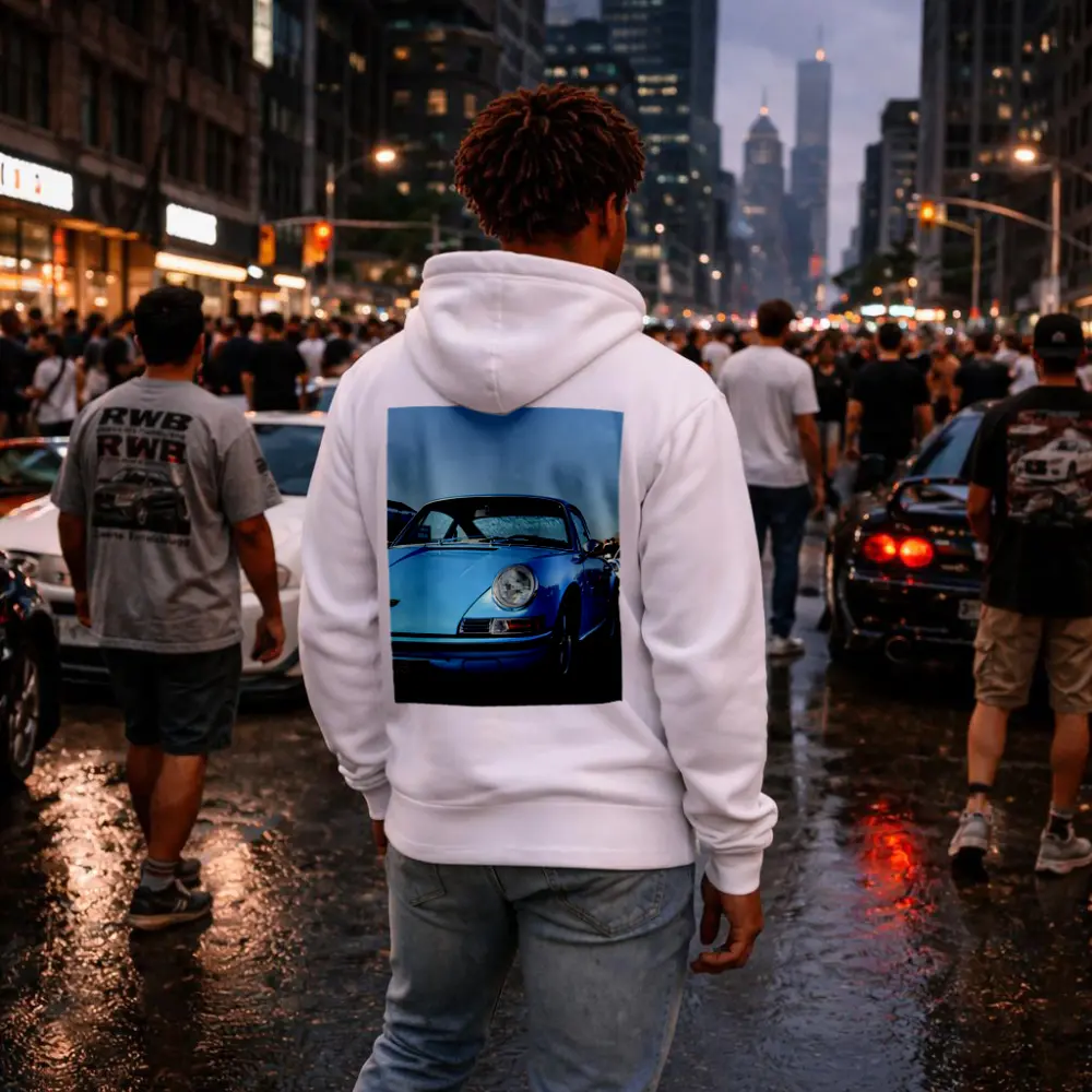 Classic Porsche 911 Blue Sunny Day – Hoodies