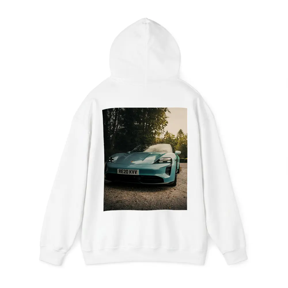 Porsche Taycan Teal Green Gravel Driveway – Hoodies