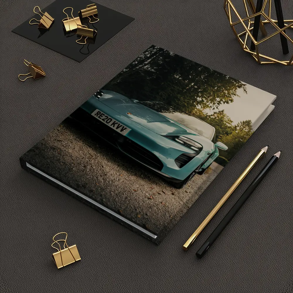 Porsche Taycan Teal Green Gravel Driveway – Notebooks