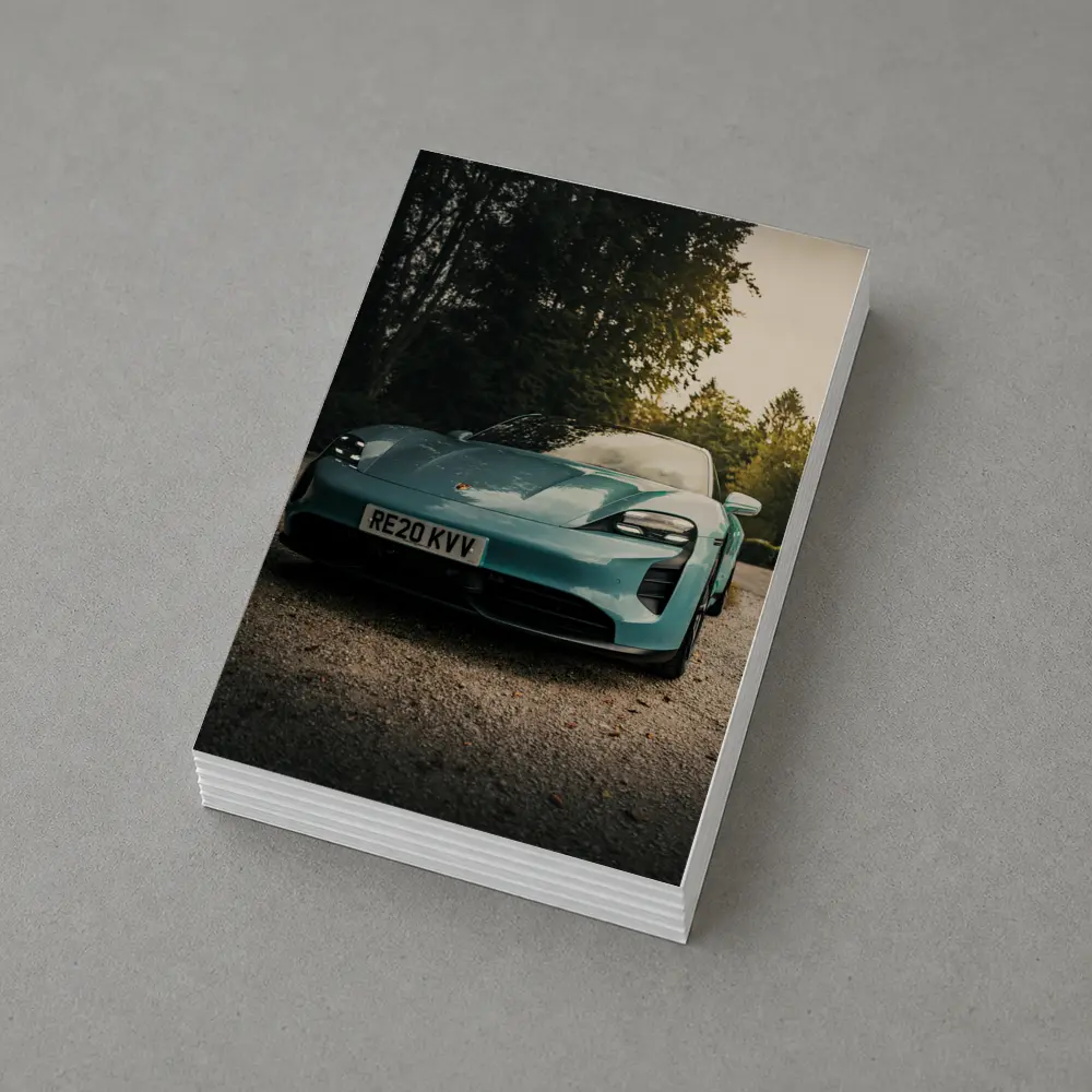 Porsche Taycan Teal Green Gravel Driveway – Postcards