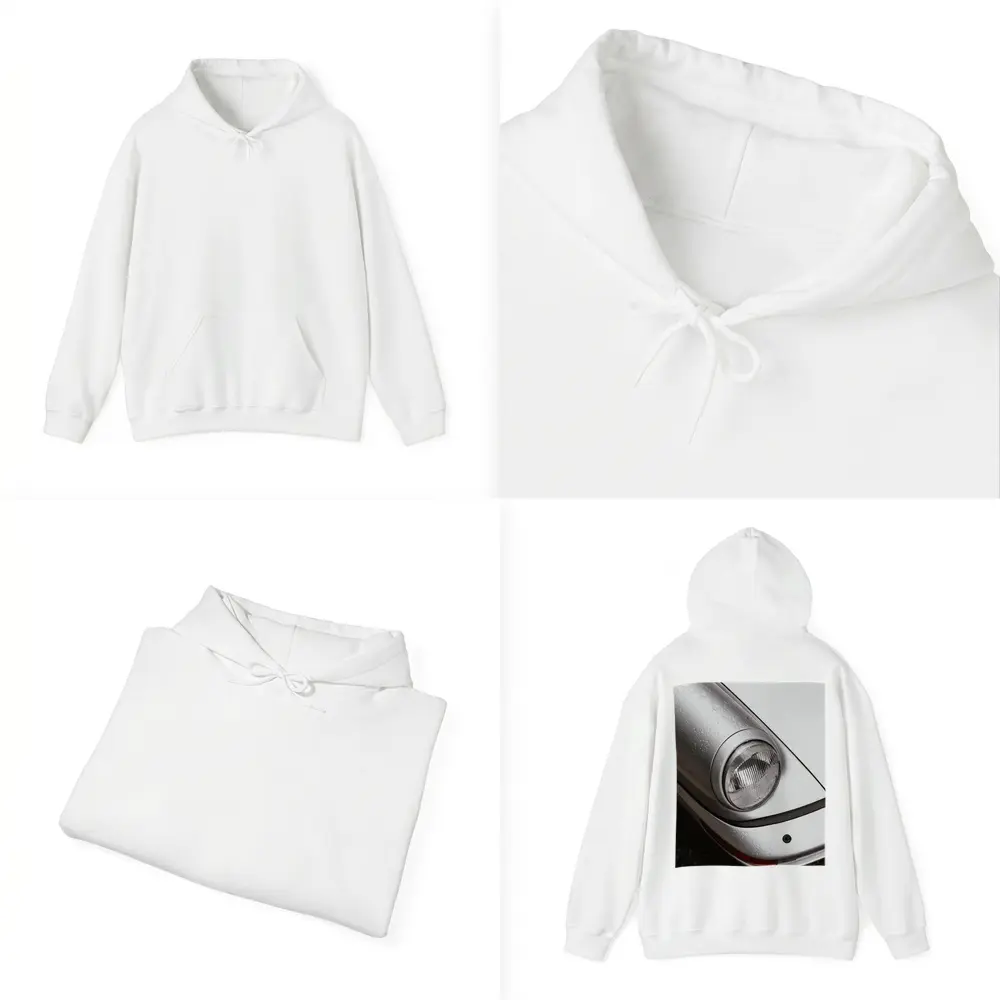 Porsche 911 Headlight Close Up Rainy Day – Hoodies