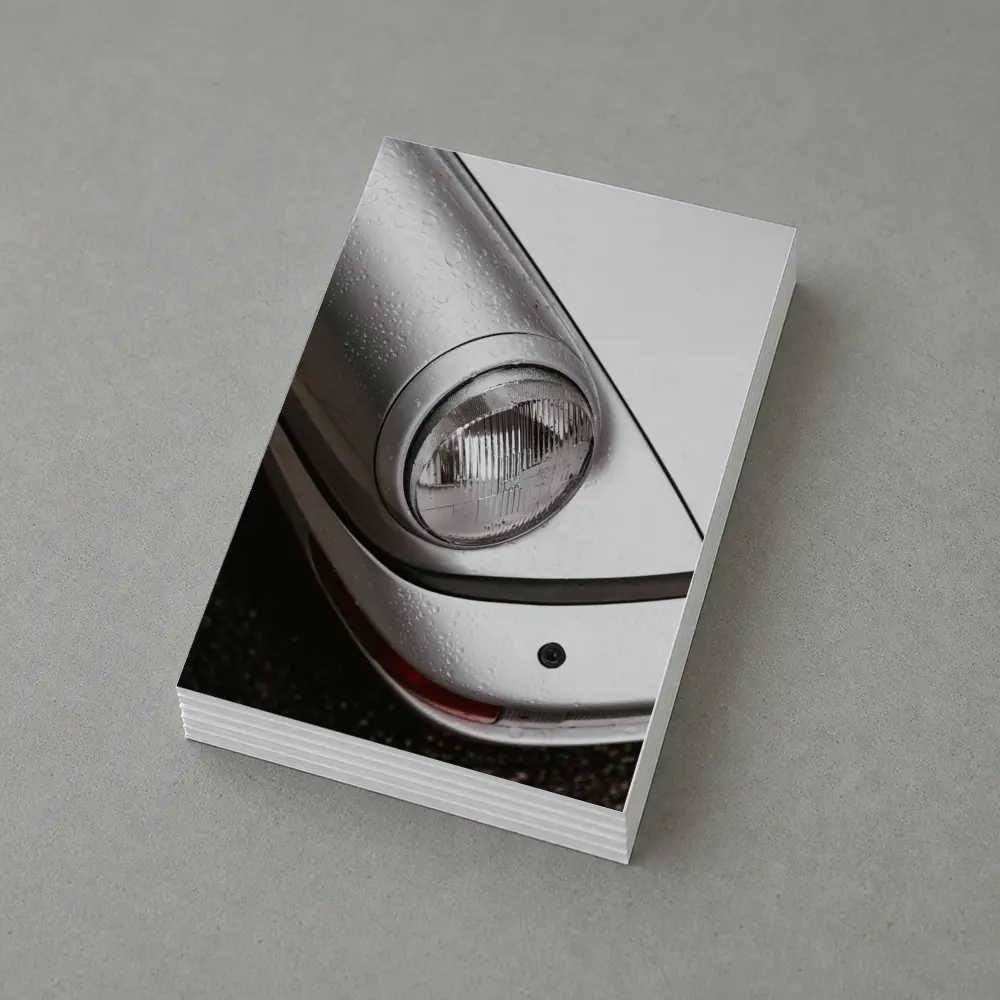 Porsche 911 Headlight Close Up Rainy Day – Postcards