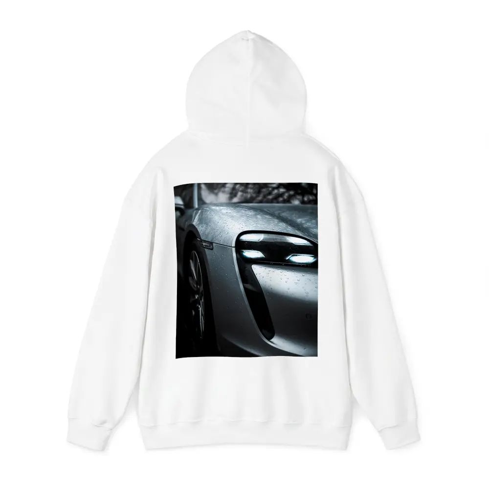 Porsche Taycan Front Close Up Rain Drops – Hoodies