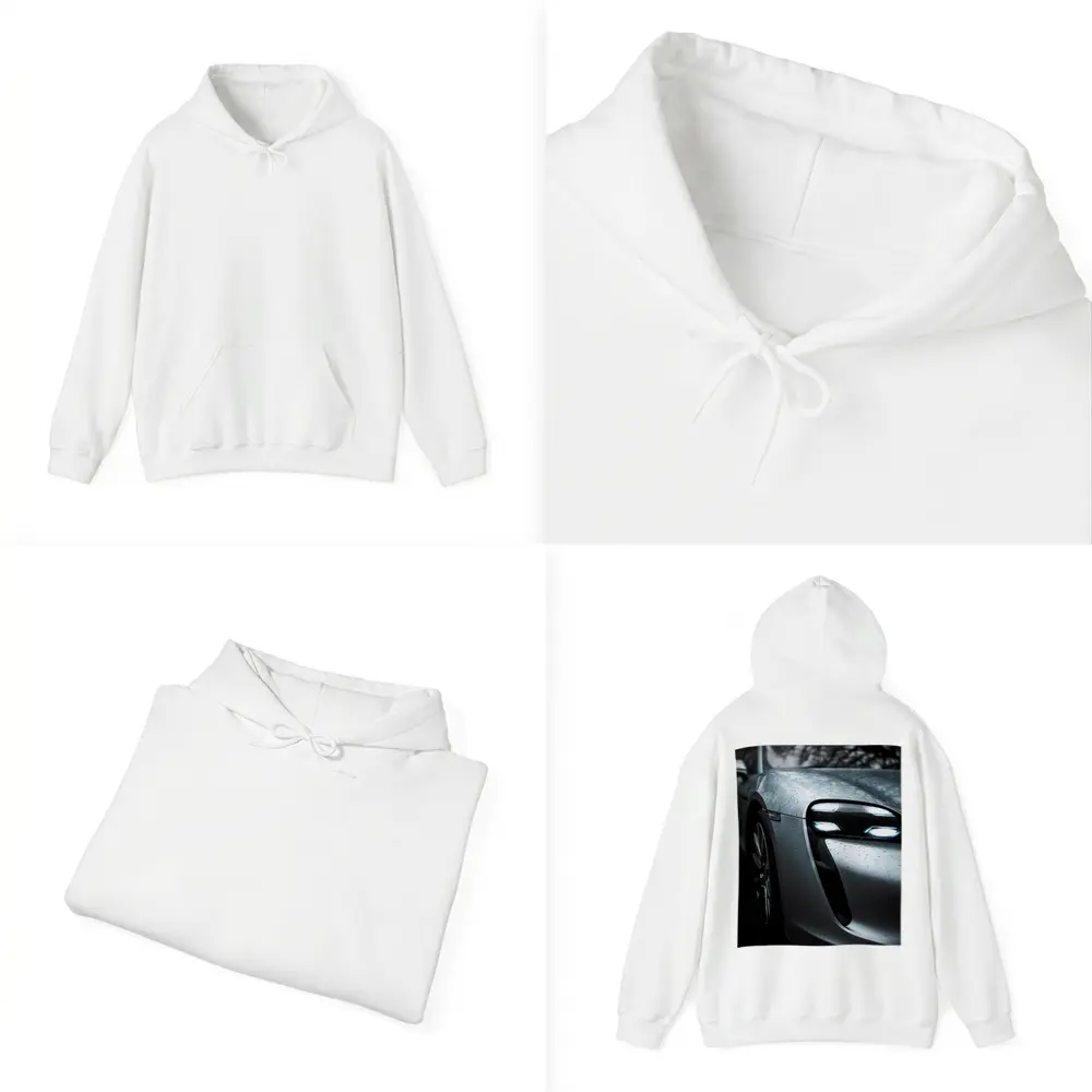 Porsche Taycan Front Close Up Rain Drops – Hoodies