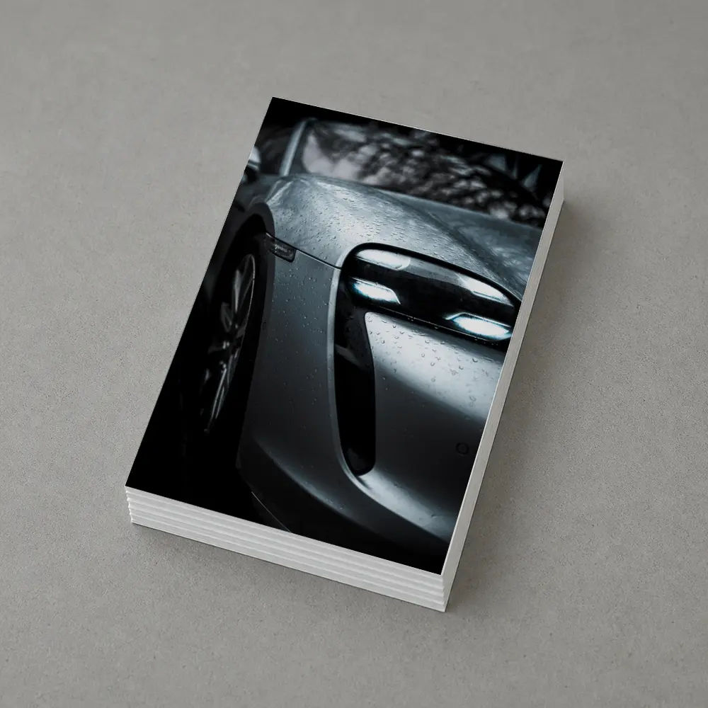 Porsche Taycan Front Close Up Rain Drops – Postcards