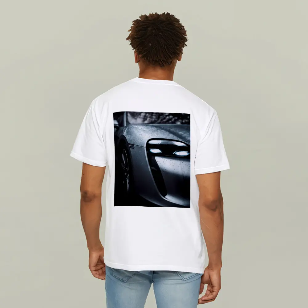 Porsche Taycan Front Close Up Rain Drops – T-Shirts