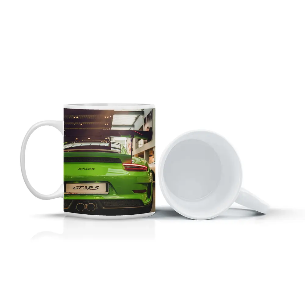 Porsche GT3 RS Green Rear Dealership – Mugs