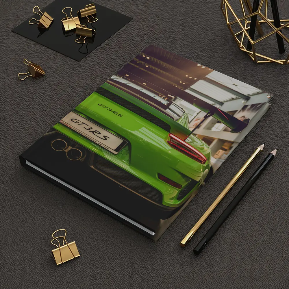 Porsche GT3 RS Green Rear Dealership – Notebooks