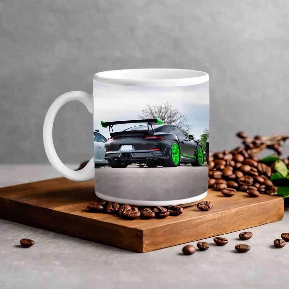 Porsche 911 GT3 RS Matte Black Green – Mugs