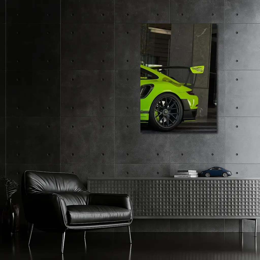 Porsche GT RS Weissach Package Acid Green – Wall Art