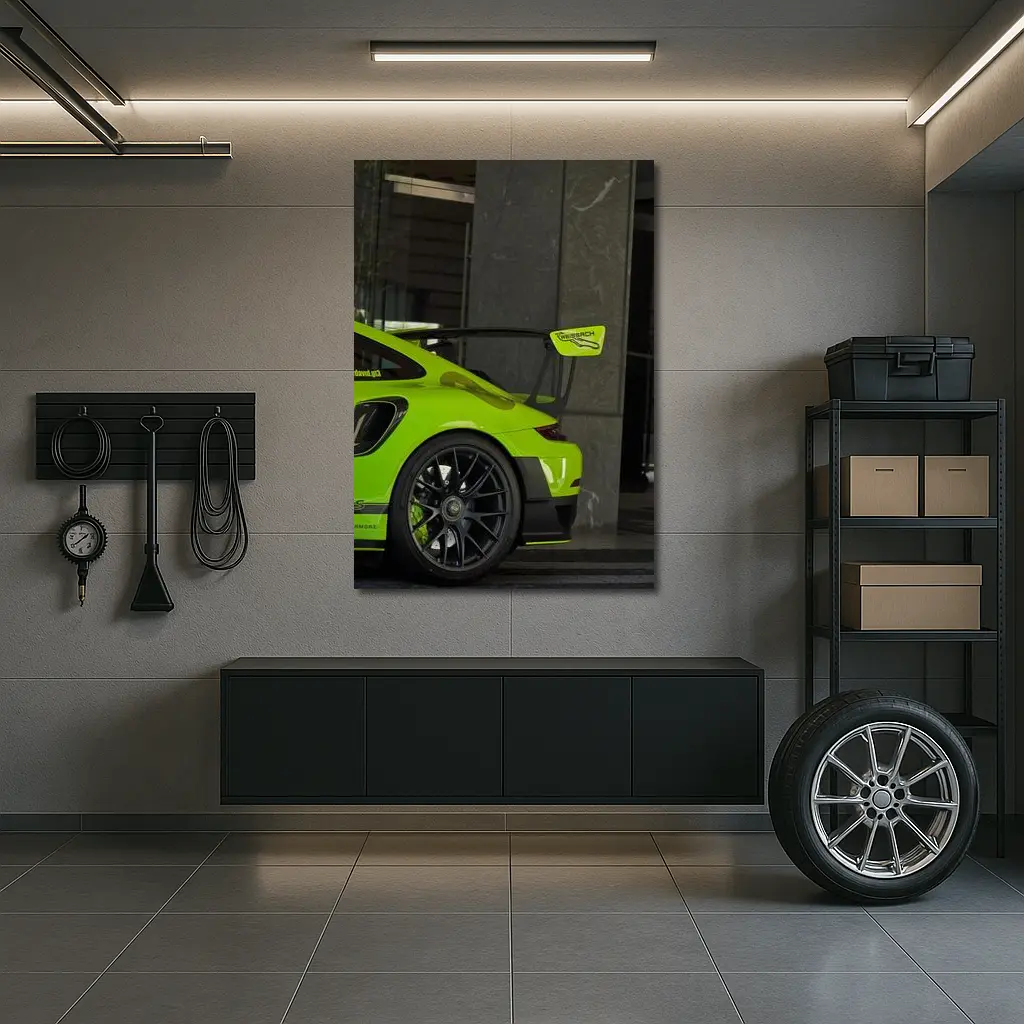 Porsche GT RS Weissach Package Acid Green – Wall Art