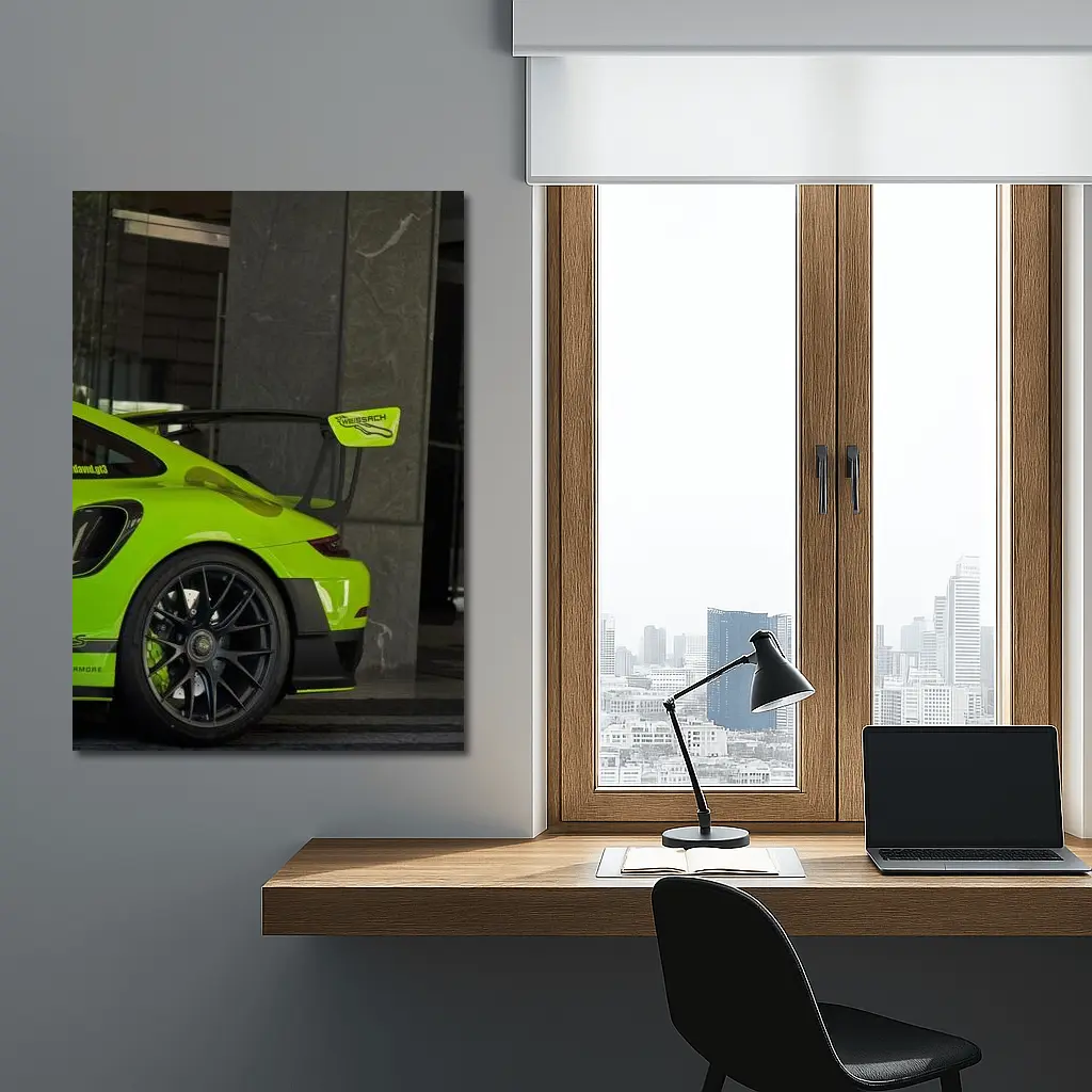 Porsche GT RS Weissach Package Acid Green – Wall Art