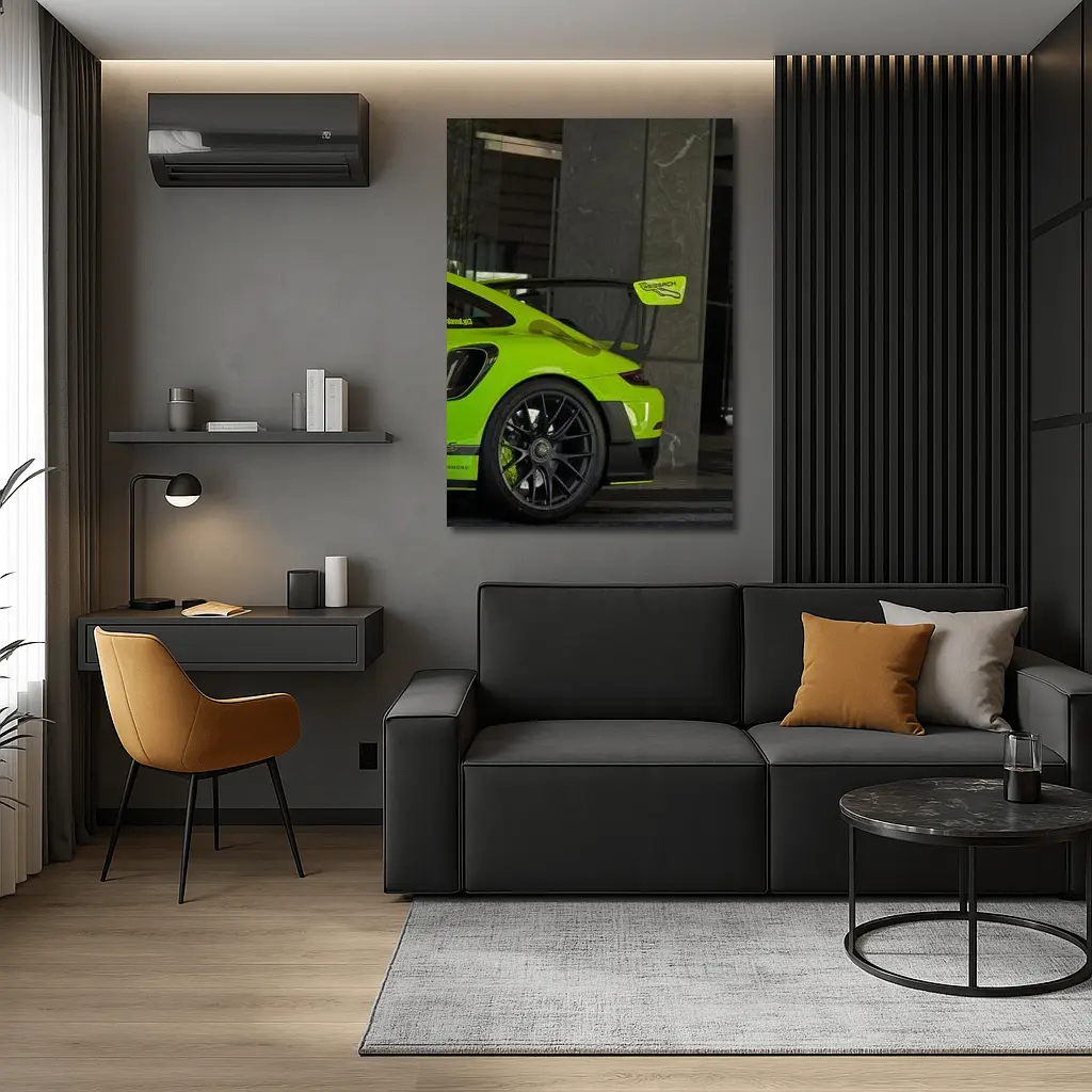 Porsche GT RS Weissach Package Acid Green – Wall Art