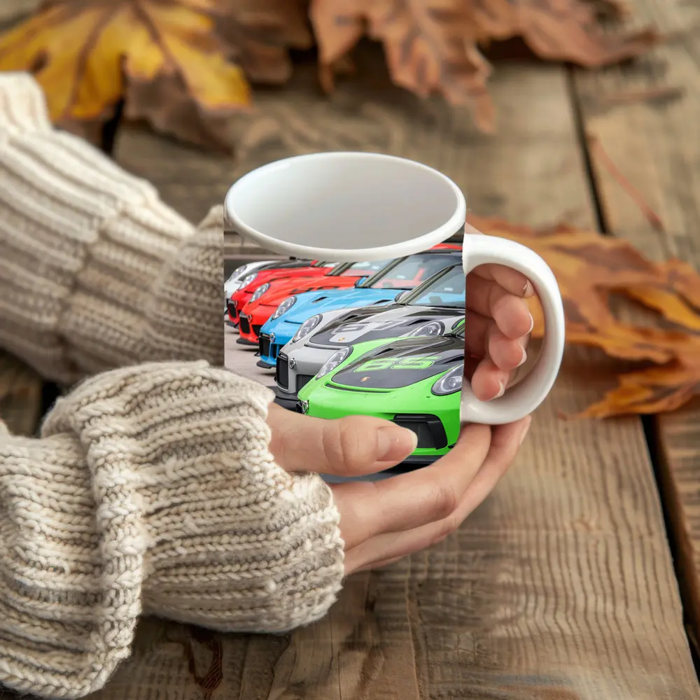Porsche GT3 RS Cars Lined Up Track – Mugs