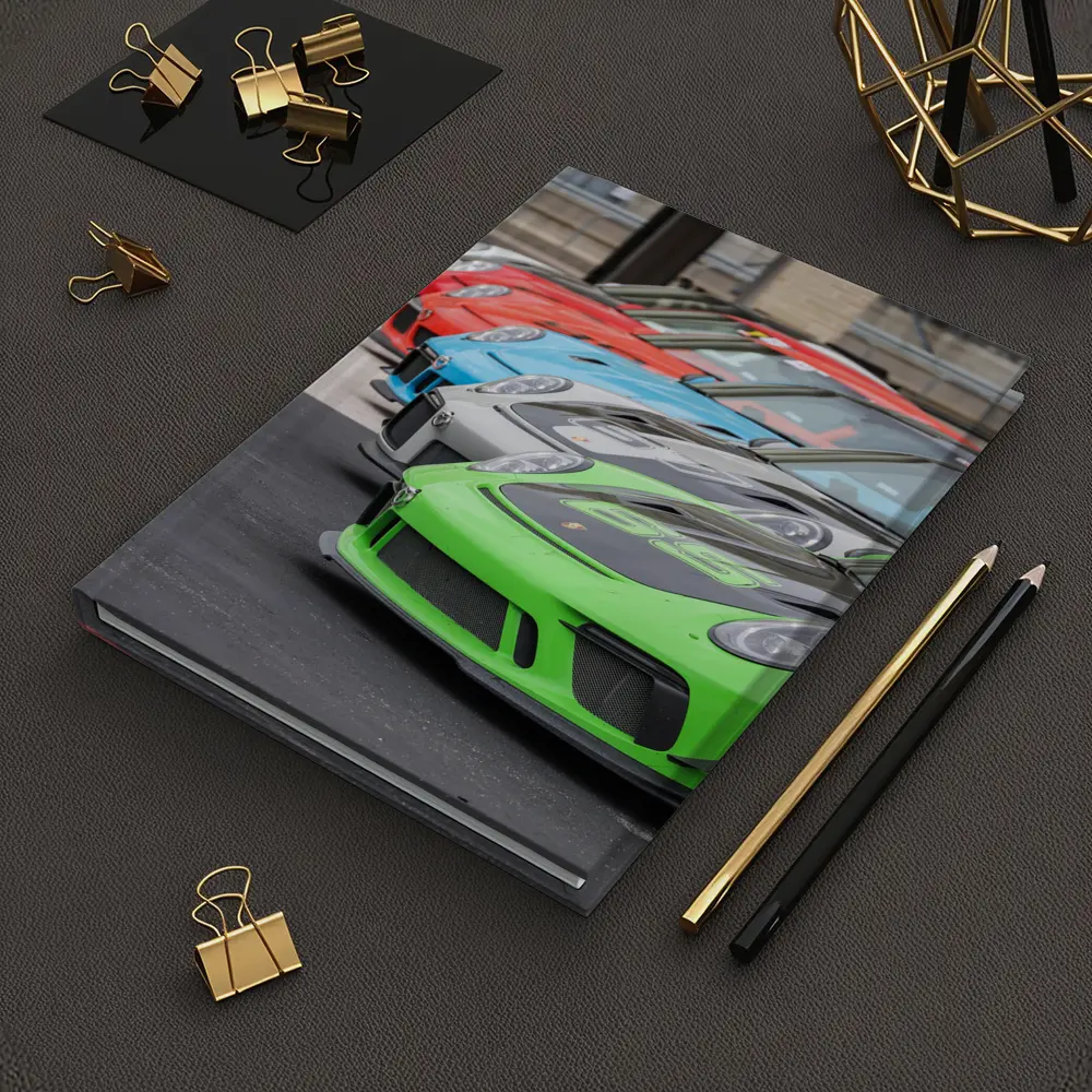 Porsche GT3 RS Cars Lined Up Track – Notebooks