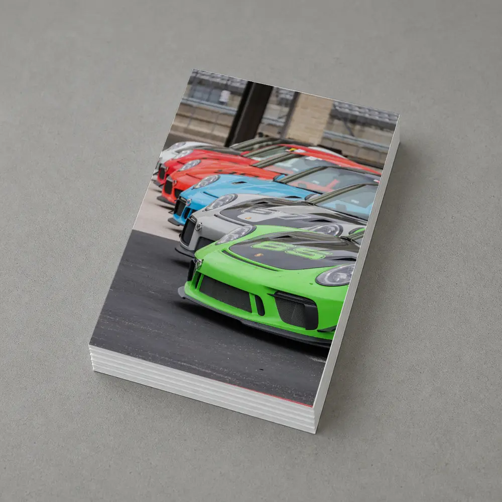Porsche GT3 RS Cars Lined Up Track – Postcards