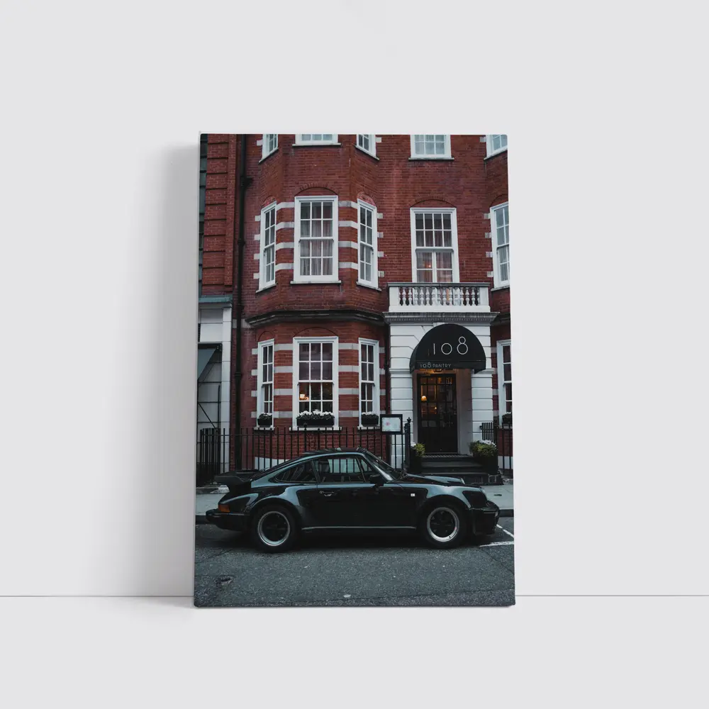 Black Porsche 911 Turbo London Street – Wall Art