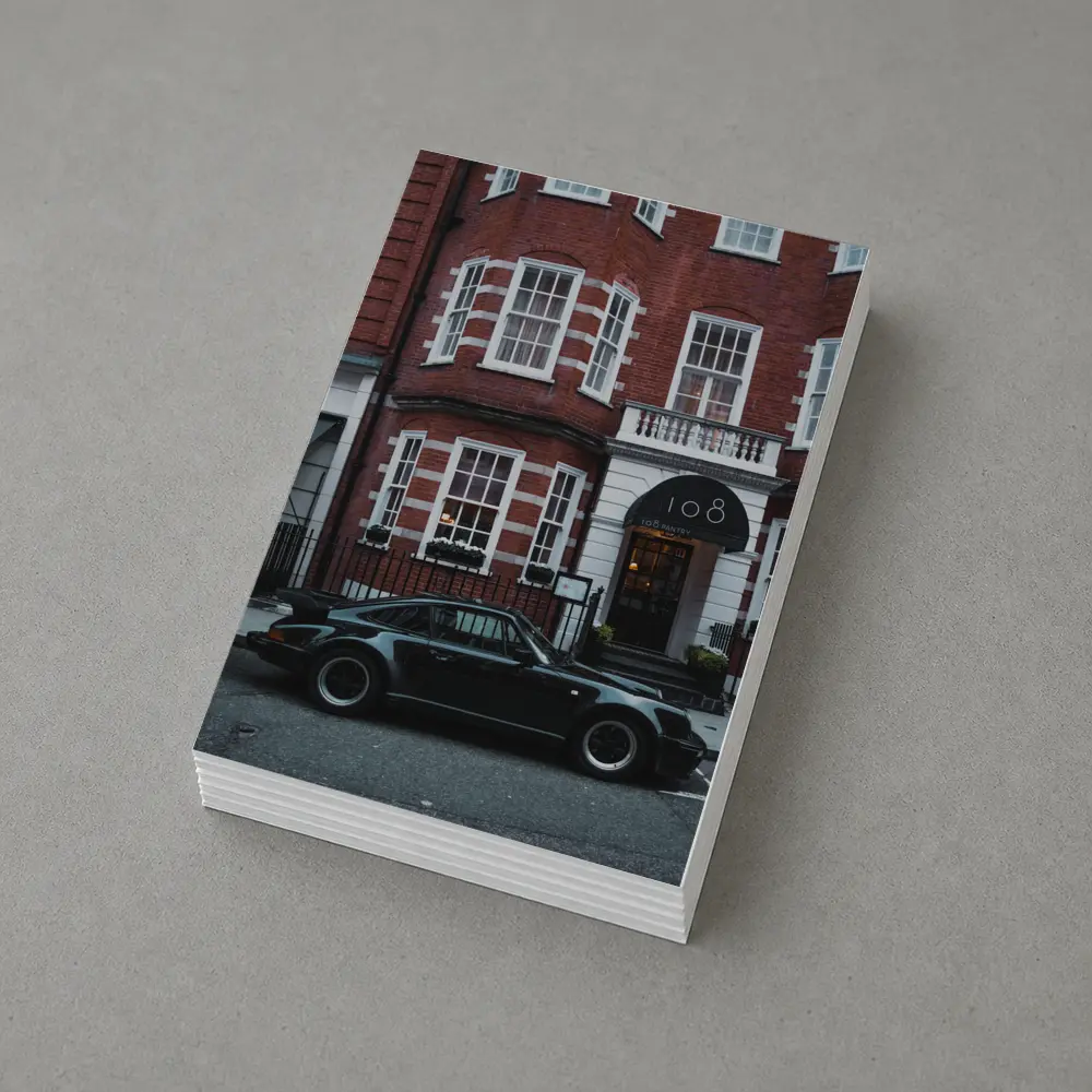 Black Porsche 911 Turbo London Street – Postcards