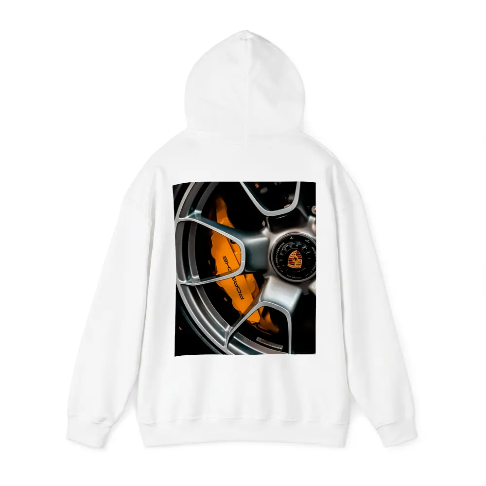 Porsche Orange Brake Caliper Silver Wheel – Hoodies