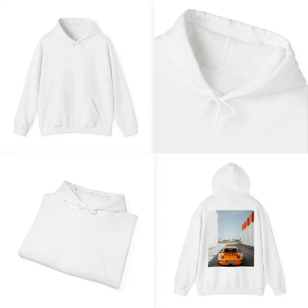 Porsche GT3 RS Orange Rear Street View – Hoodies