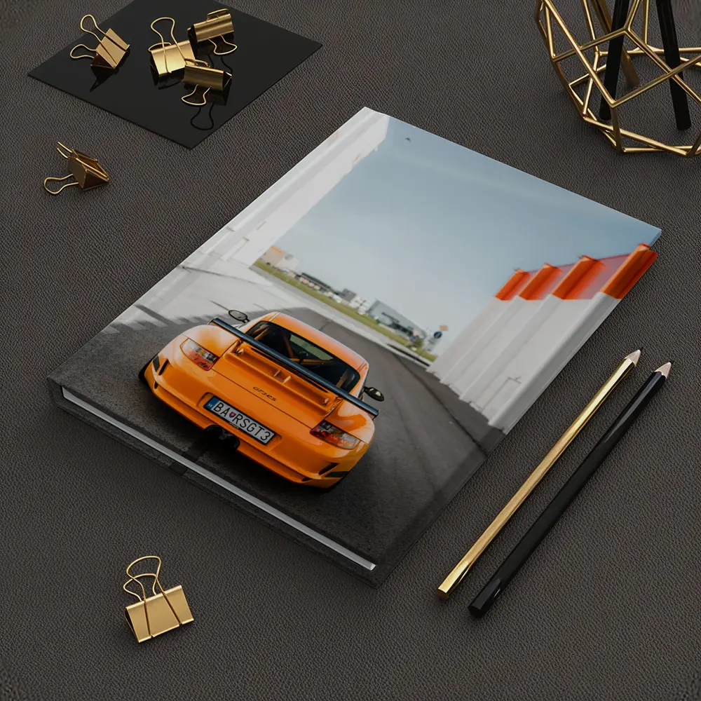 Porsche GT3 RS Orange Rear Street View – Notebooks