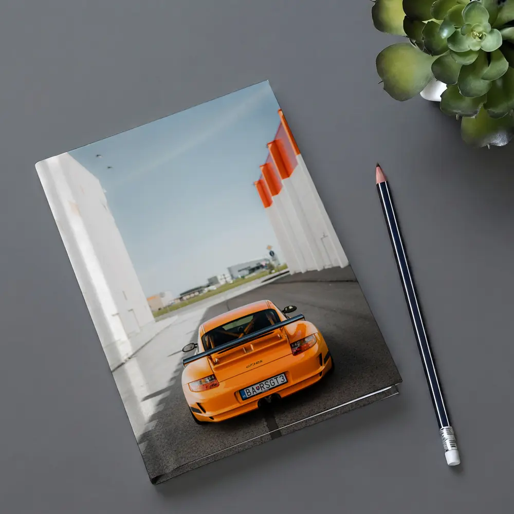 Porsche GT3 RS Orange Rear Street View – Notebooks