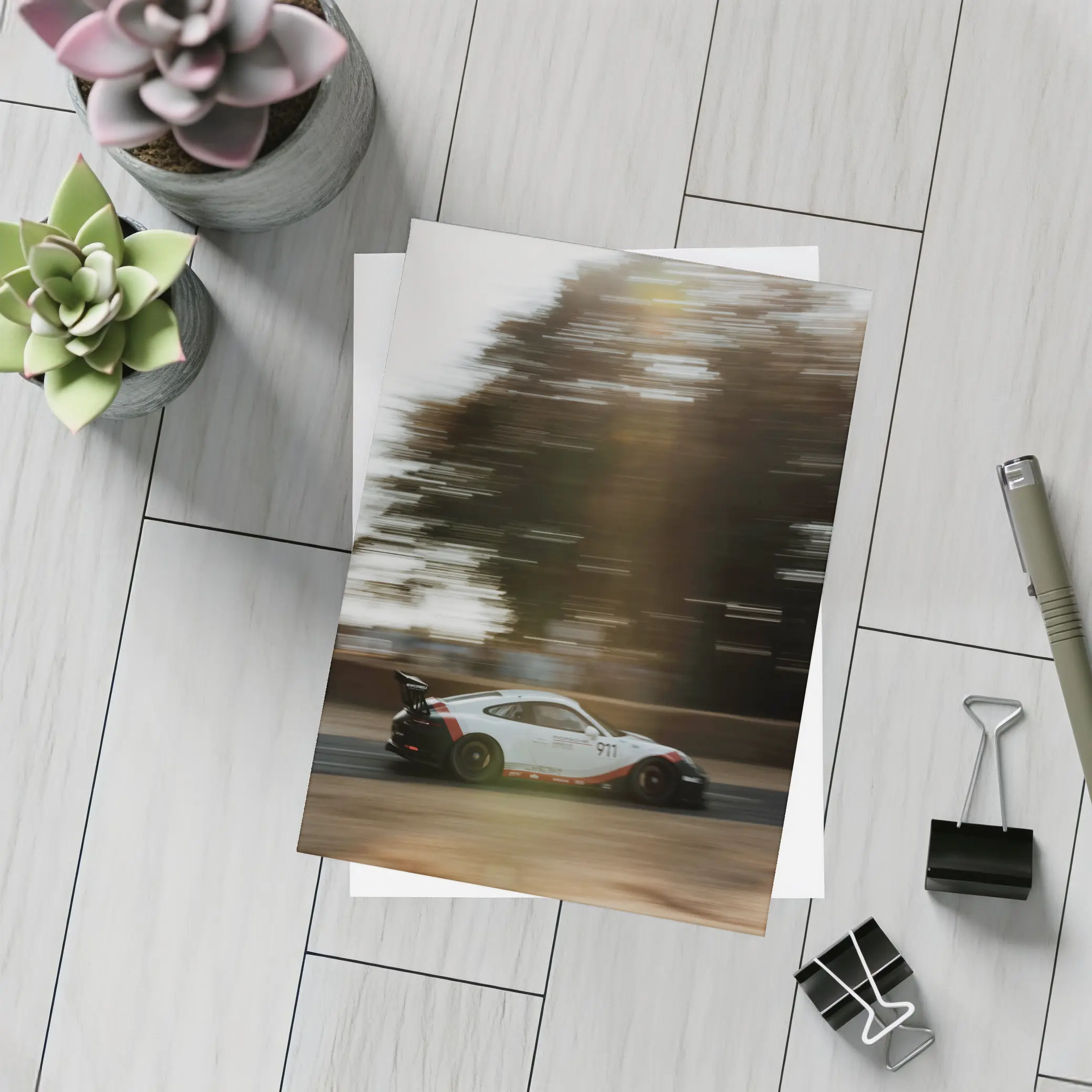 Porsche 911 GT3 Racing Motion Blur – Postcards
