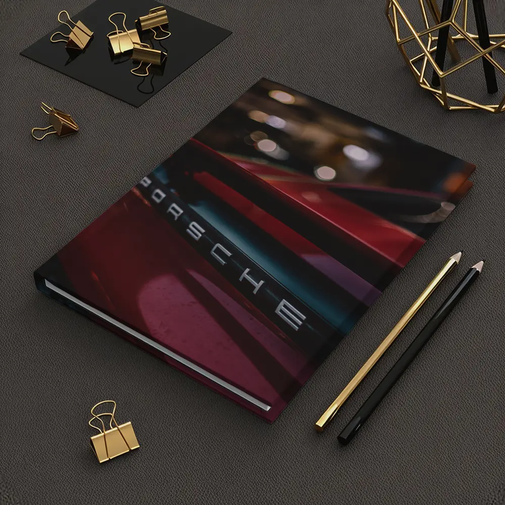 Red Porsche 911 Rear Badge Night City – Notebooks