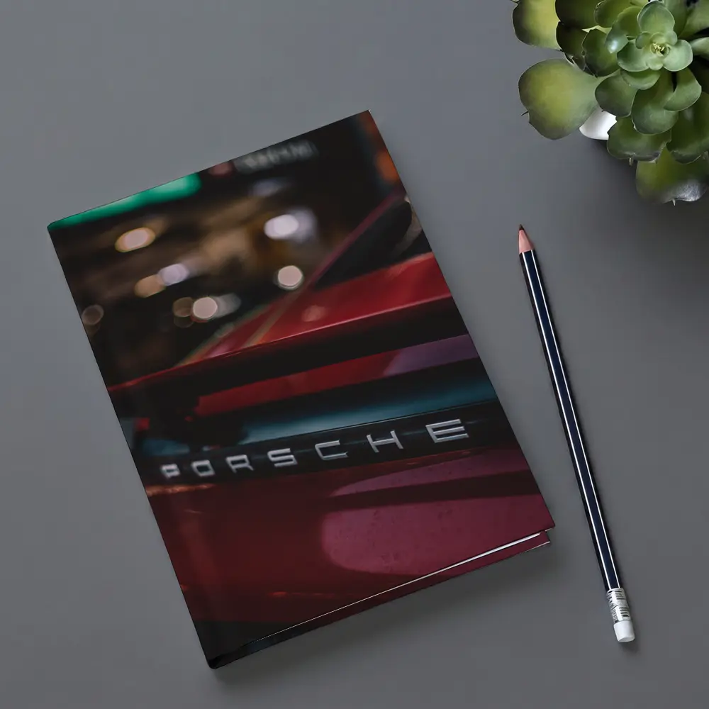 Red Porsche 911 Rear Badge Night City – Notebooks