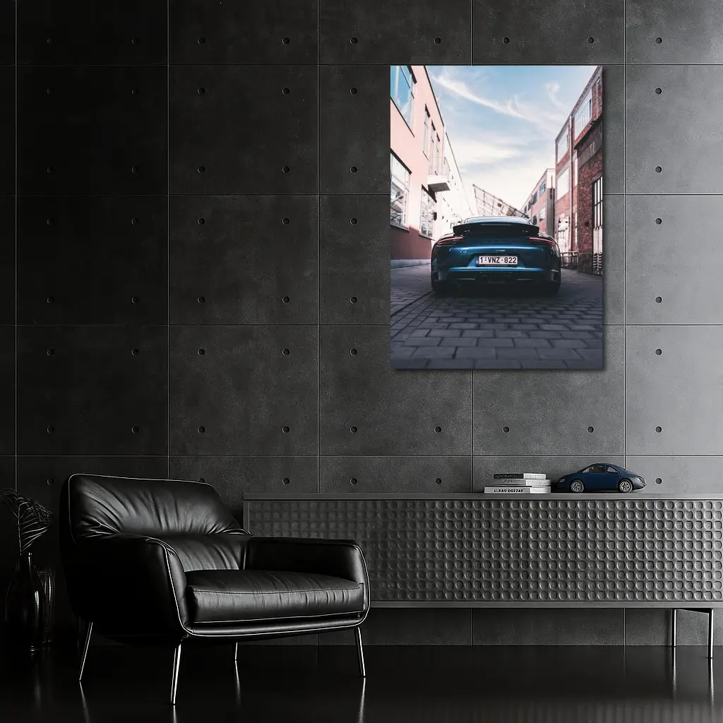 Porsche GT3 Rear View Urban Alley – Wall Art