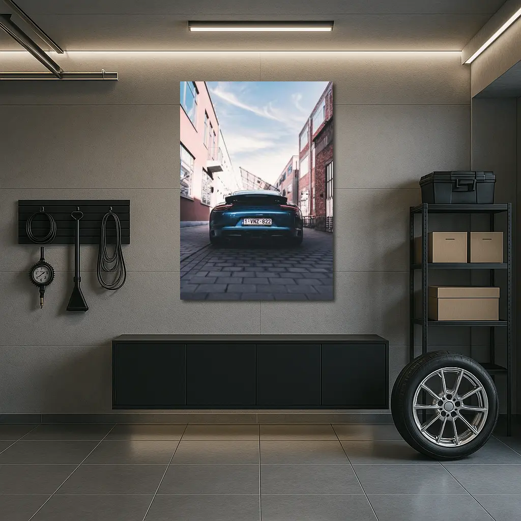 Porsche GT3 Rear View Urban Alley – Wall Art