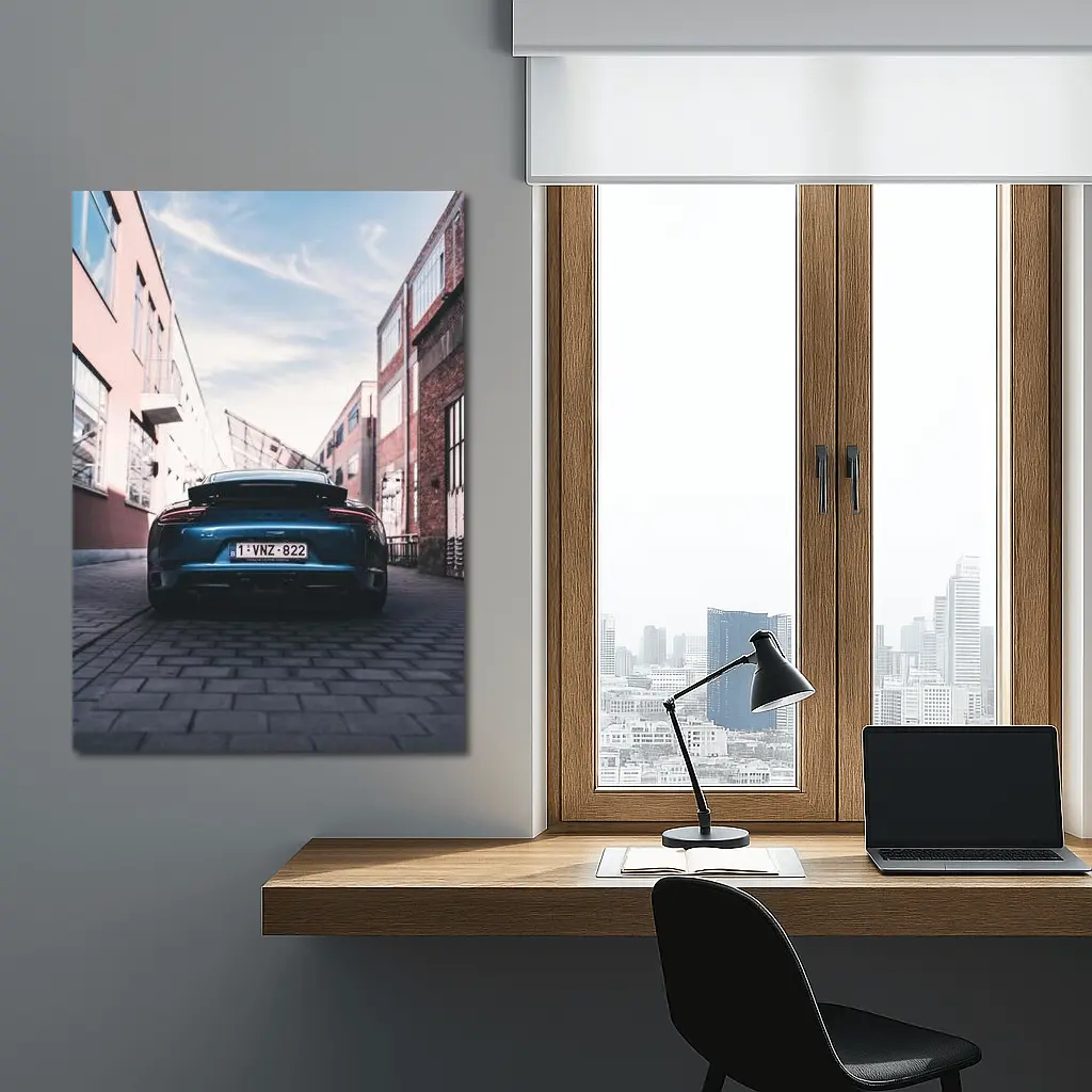 Porsche GT3 Rear View Urban Alley – Wall Art