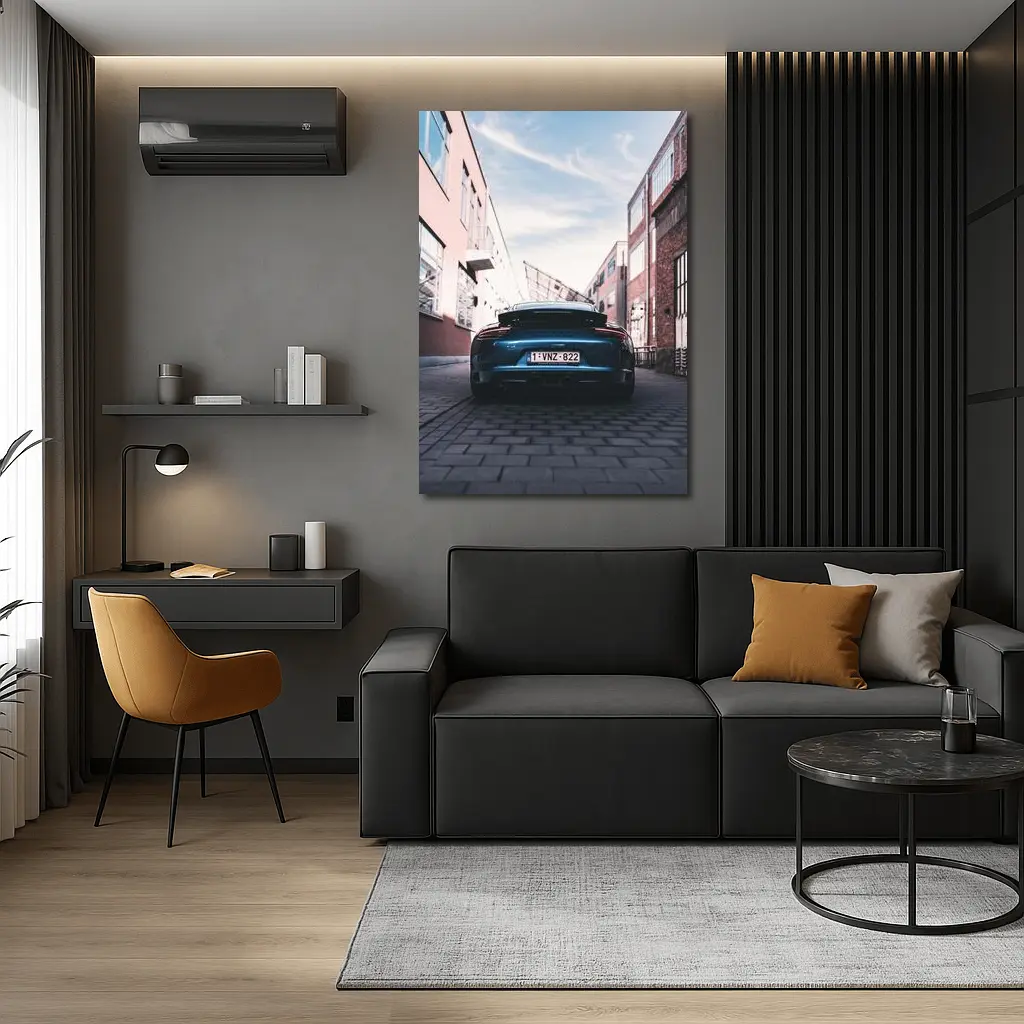 Porsche GT3 Rear View Urban Alley – Wall Art